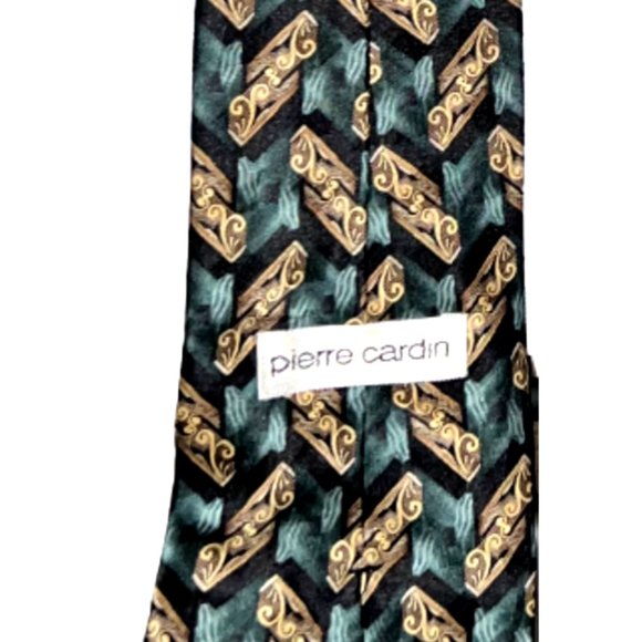 PIERRE CARDIN VINTAGE 90's NECKTIE NICE COLORS ART DECO DESIGN STYLE CLASSIC - Picture 2 of 3